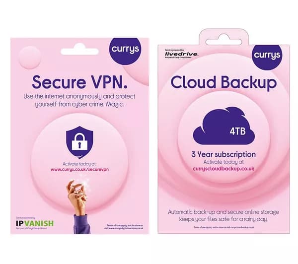 CURRYS Cloud Backup (4 TB, 3 years) & Secure VPN (1 year) Bundle