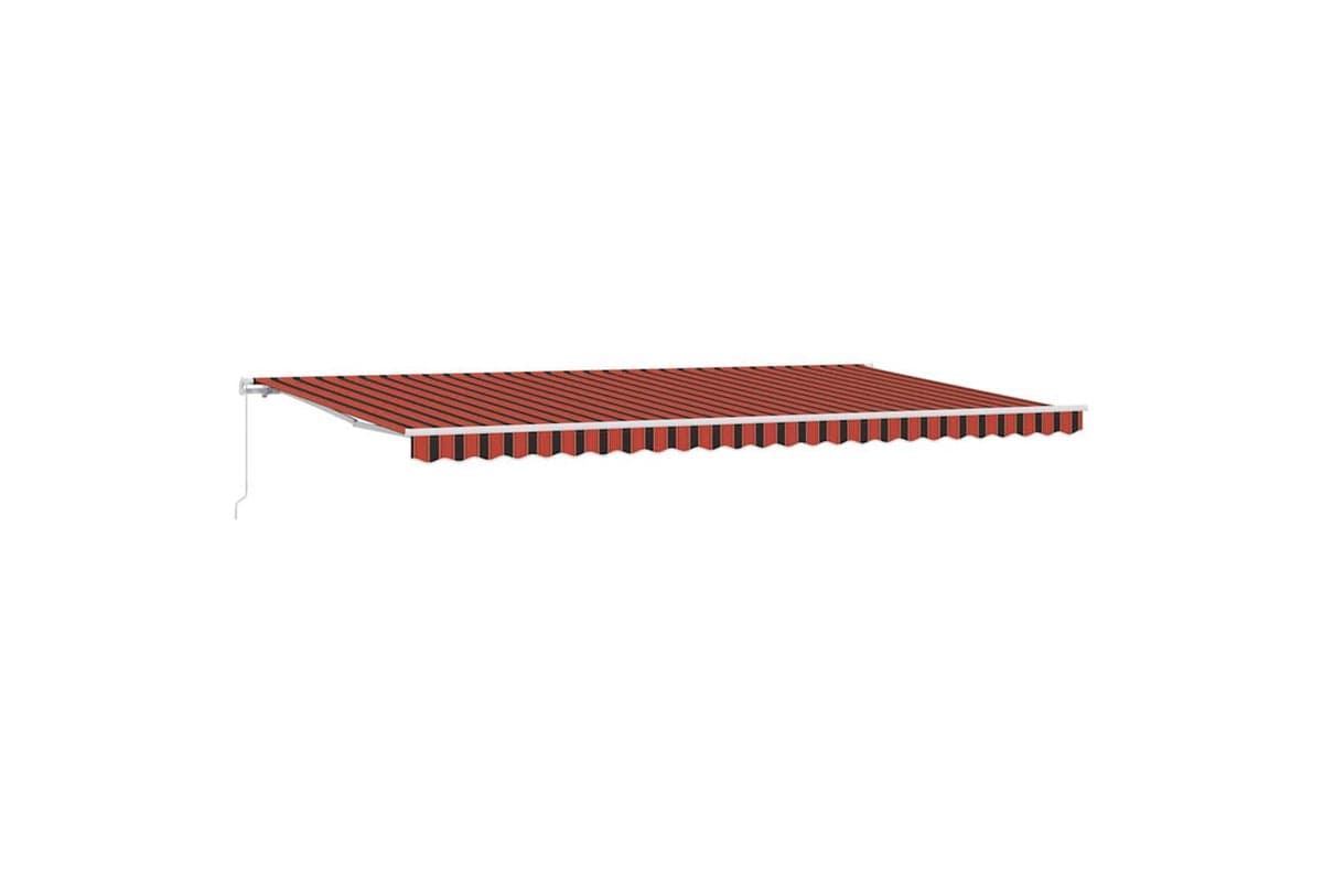 Vidaxl Retractable Awning Retractable Orange And Brown 600 X 300 Cm