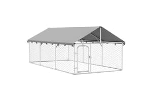 vidaXL Outdoor Dog Kennel With Roof