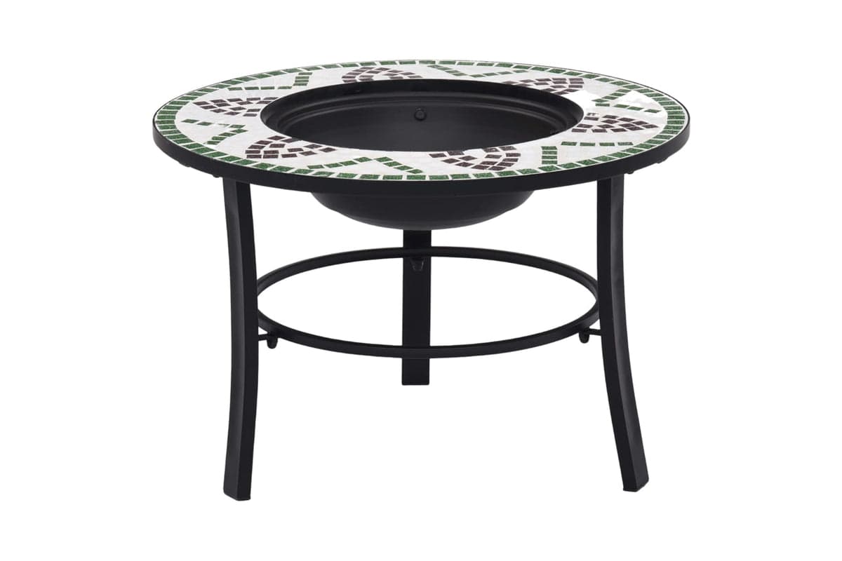 Vidaxl 46722 Vidaxl Mosaic Fire Pit Green 68cm Ceramic