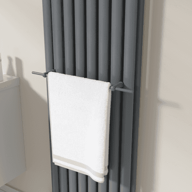 Anthracite Designer Towel Holder for Steel & Electric Radiators - 520mm