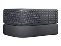 LOGITECH - ERGO K860 - Keyboard - wireless - 2.4 GHz, Bluetooth 5.0 - QWERTY - Spanish - graphite