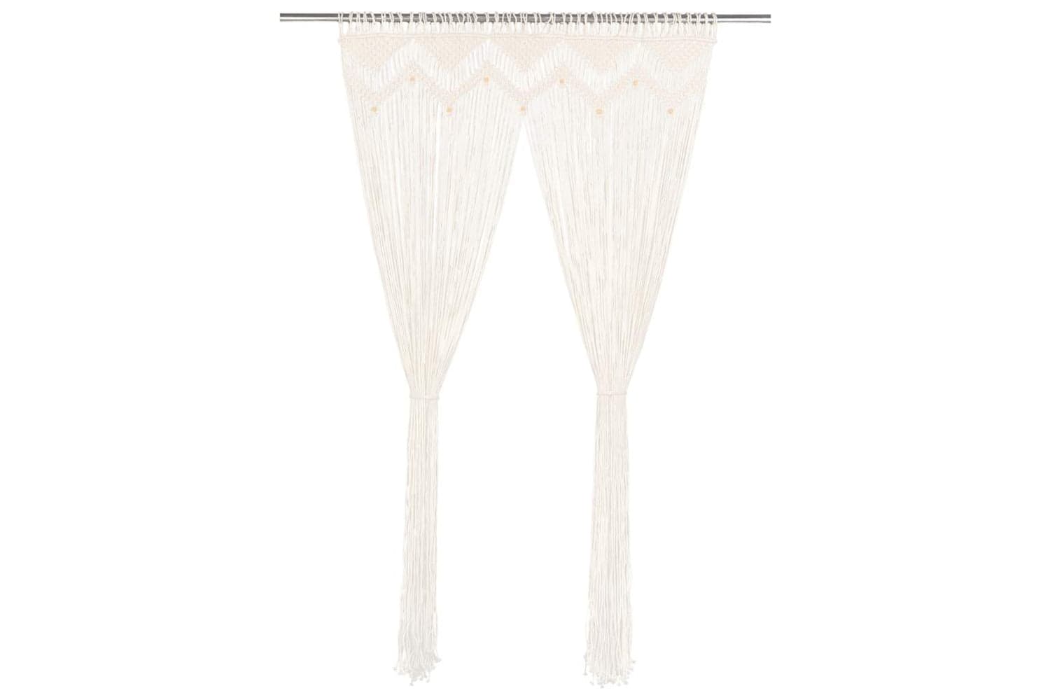 vidaXL 133908 Macrame Curtain 140x240cm Cotton