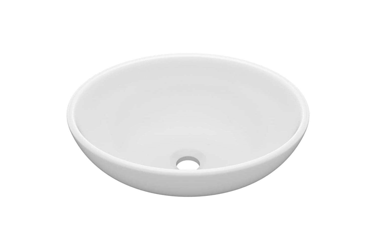 vidaXL 146921 Luxury Basin Oval-shaped Matt White 40x33cm Ceramic