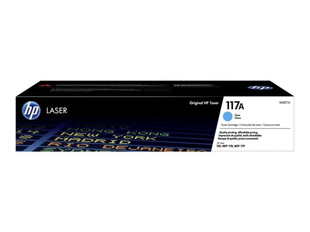 HP - 117A - Cyan - original - toner cartridge (W2071A) - for Color Laser 150a, 150nw, MFP 178nw, MFP 178nwg, MFP 179fnw, MFP 179fwg