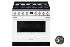 Smeg Portofino 90cm Dual Fuel Range Cooker | CPF9GPWH | White