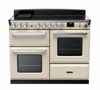 Rangemaster Estel Deluxe 110cm Induction Range Cooker - Pale Cream with Chrome Trim | ESDLO110EIPPCR/CM1