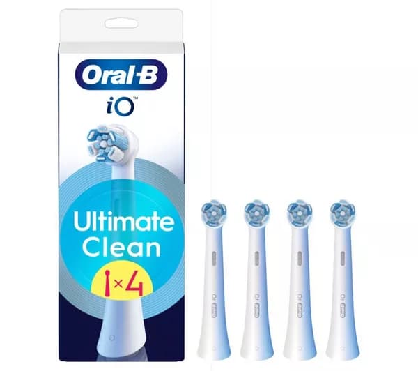 ORAL-B iO Ultimate Clean Replacement Toothbrush Head – Pack of 4, White
