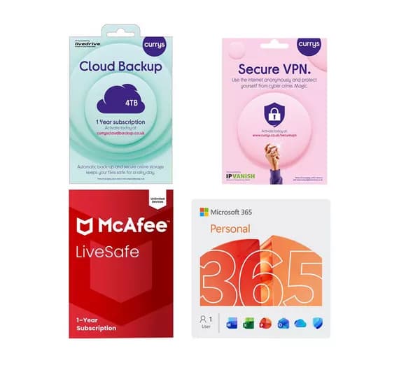MICROSOFT 365 Personal (Automatic Renewal, 1 user), Secure VPN, Cloud Backup (4 TB) & LiveSafe with new Scam Detector (Unlimited devices) Bundle – 1 Year