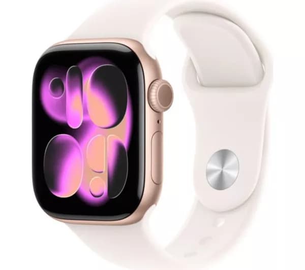 APPLE Watch Series 11 - 42 mm Rose Gold Aluminium Case with Light Blush Sport Band, M/L