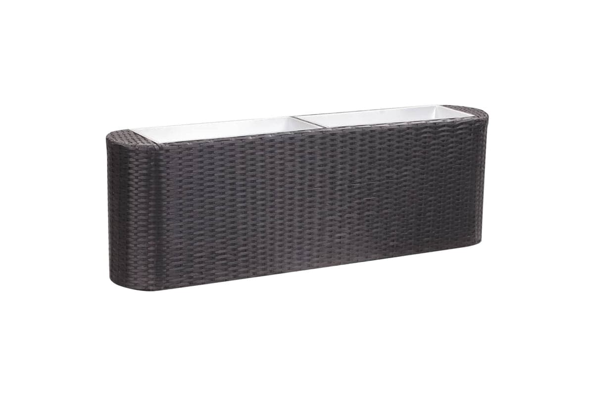 vidaXL 46952 Garden Raised Bed 120x24x40cm Poly Rattan Black