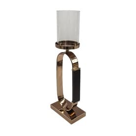 Tall Oval Candle Holder with Glass