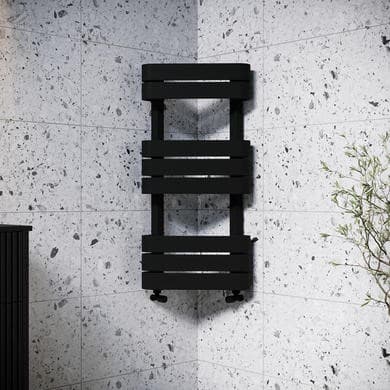 ALMOST PERFECT - Corner Towel Rail Matt Black 850x400mm- Kahli