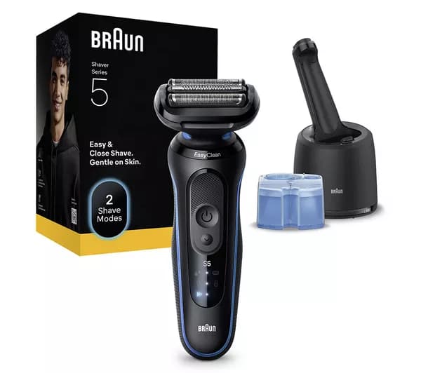 BRAUN Series 5 52-B7000cc Wet & Dry Shaver with SmartCare Centre - Blue