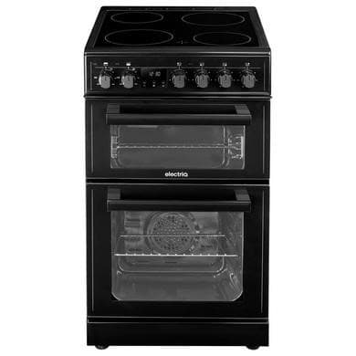 Refurbished electriQ EQEC50B3 50cm Electric Ceramic Twin Cavity Cooker