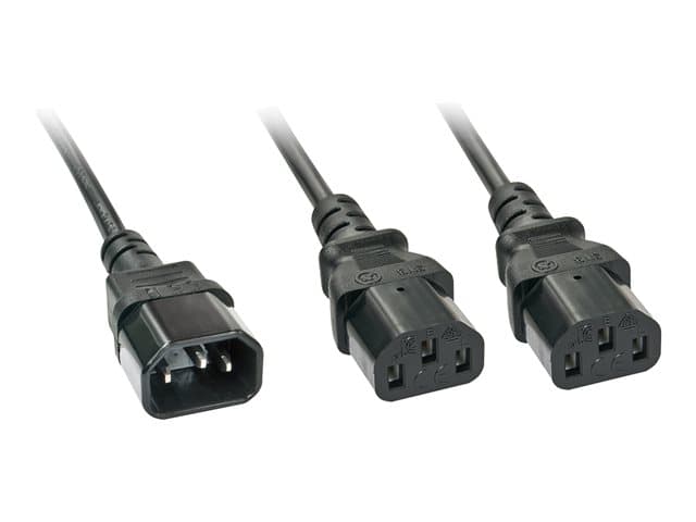 Lindy - power splitter - IEC 60320 C14 to power IEC 60320 C13 - 2 m