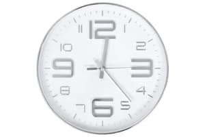Vidaxl 50632 Wall Clock 30 cm | Silver