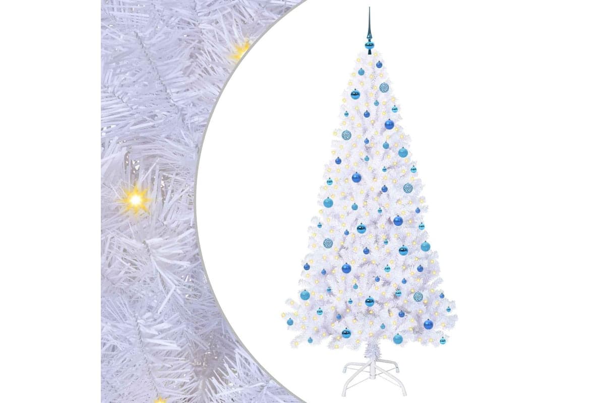 Vidaxl Artificial Christmas Tree With Stand White 210 Cm Pvc And Steel