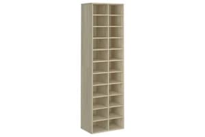 vidaXL 800372 Shoe Cabinet Sonoma Oak 54x34x183cm Engineered Wood