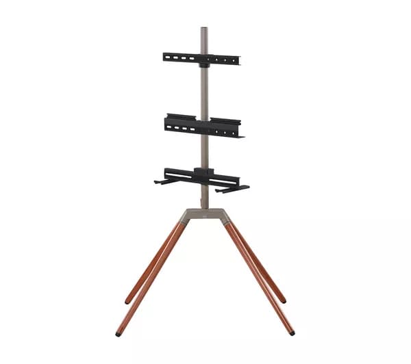 ONE FOR ALL WM7475 595 mm Quadpod TV Stand for 32-70" TVs - Dark Oak