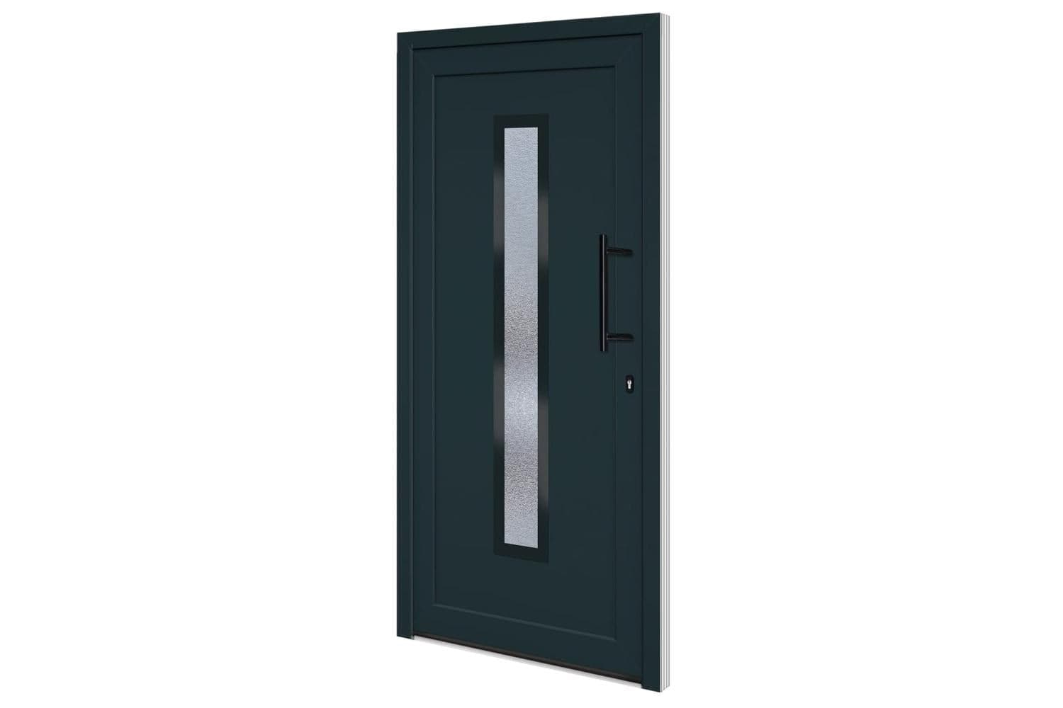 vidaXL 3157090 Front Door Anthracite 98x200cm Pvc