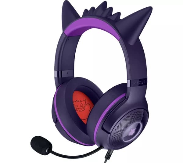 RAZER Kraken Kitty V2 USB Gaming Headset - Gengar Pokémon Edition, Purple