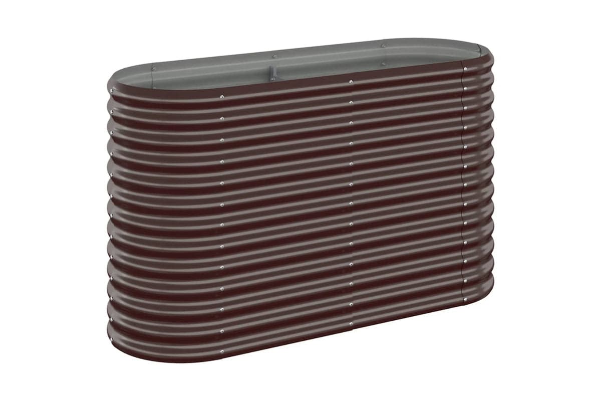 vidaXL 318890 Garden Raised Bed Powder-coated Steel 114x40x68cm Brown