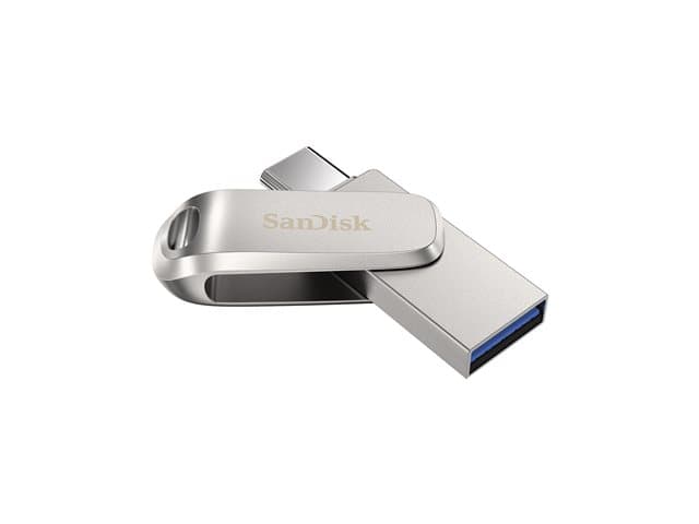 SANDISK - Ultra Dual Drive Luxe - USB flash drive - 256 GB - USB 3.1 Gen 1 / USB-C - silver