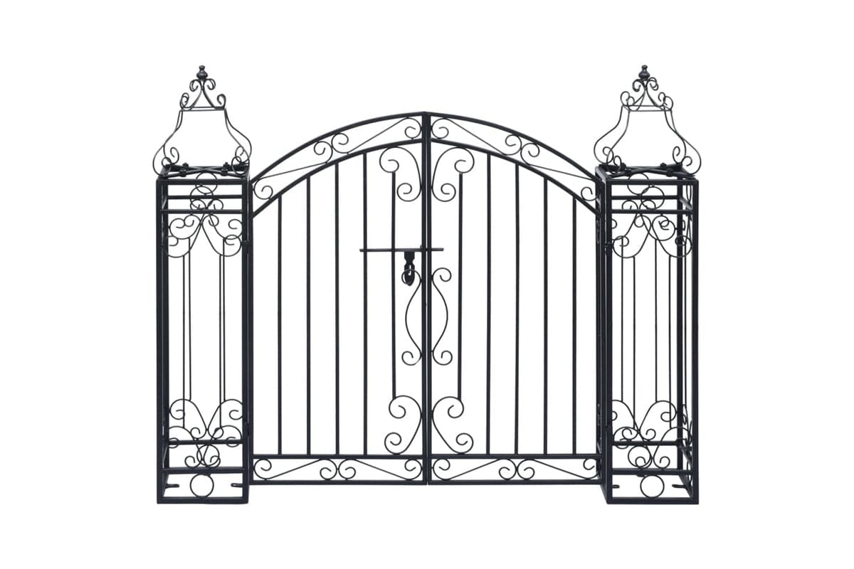 vidaXL 49419 Ornamental Garden Gate Wrought Iron 122x20.5x100cm
