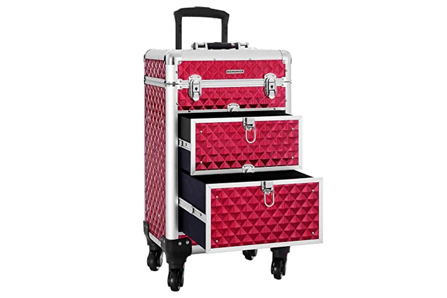 Songmics JHZ08RD Cosmetic Trolley 2 Drawers | Bright Red