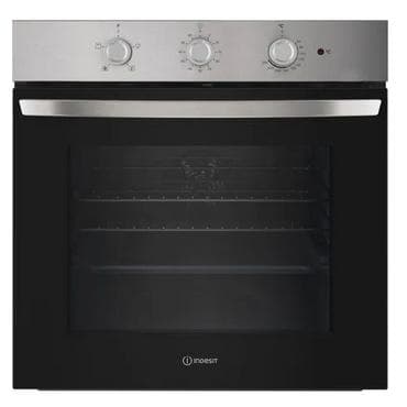 INDESIT            66LITRE SINGLE MULTIFUNCTION FAN OVEN - STAINLESS STEEL