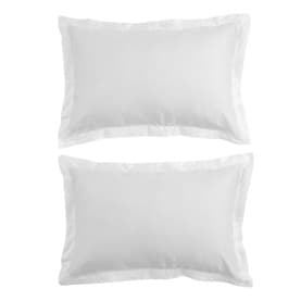400 Thread Count Sateen Oxford Pillowcase Pair White