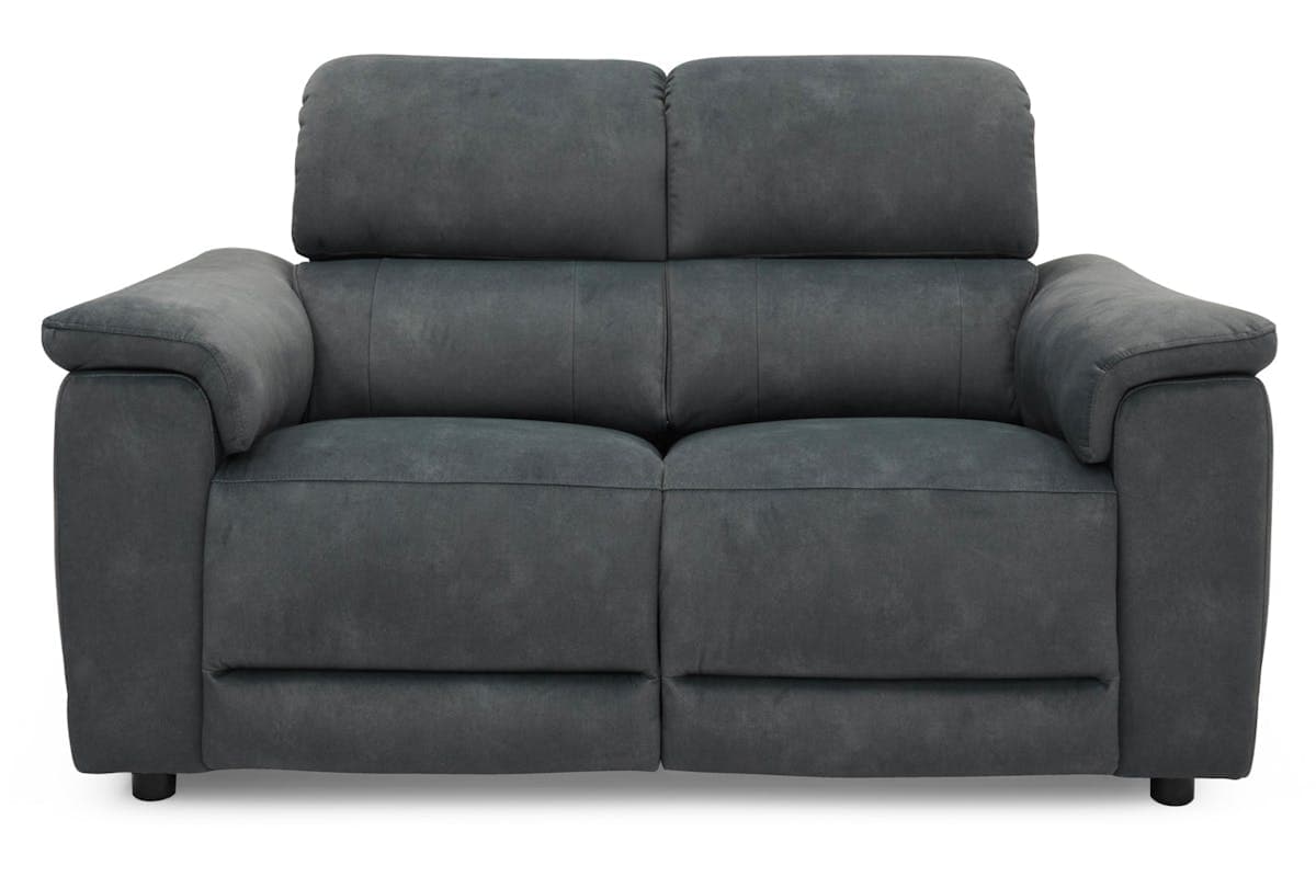 Tiago 2 Seater Sofa | Power Recliner | Bluetooth Speaker | Telescopic Headrest | USB Port | Fabric | Grey