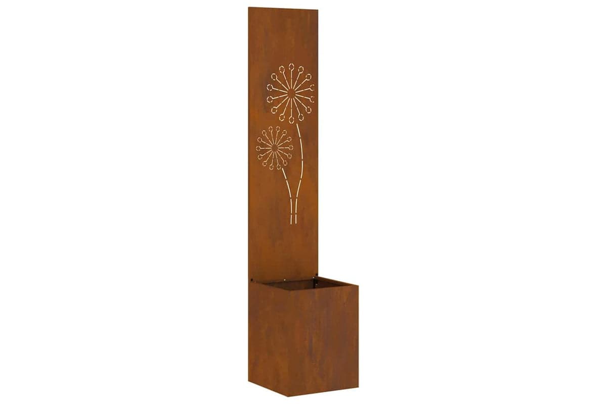 Garden Privacy Screen Rusty 32 X 140 Cm Weathering Steel