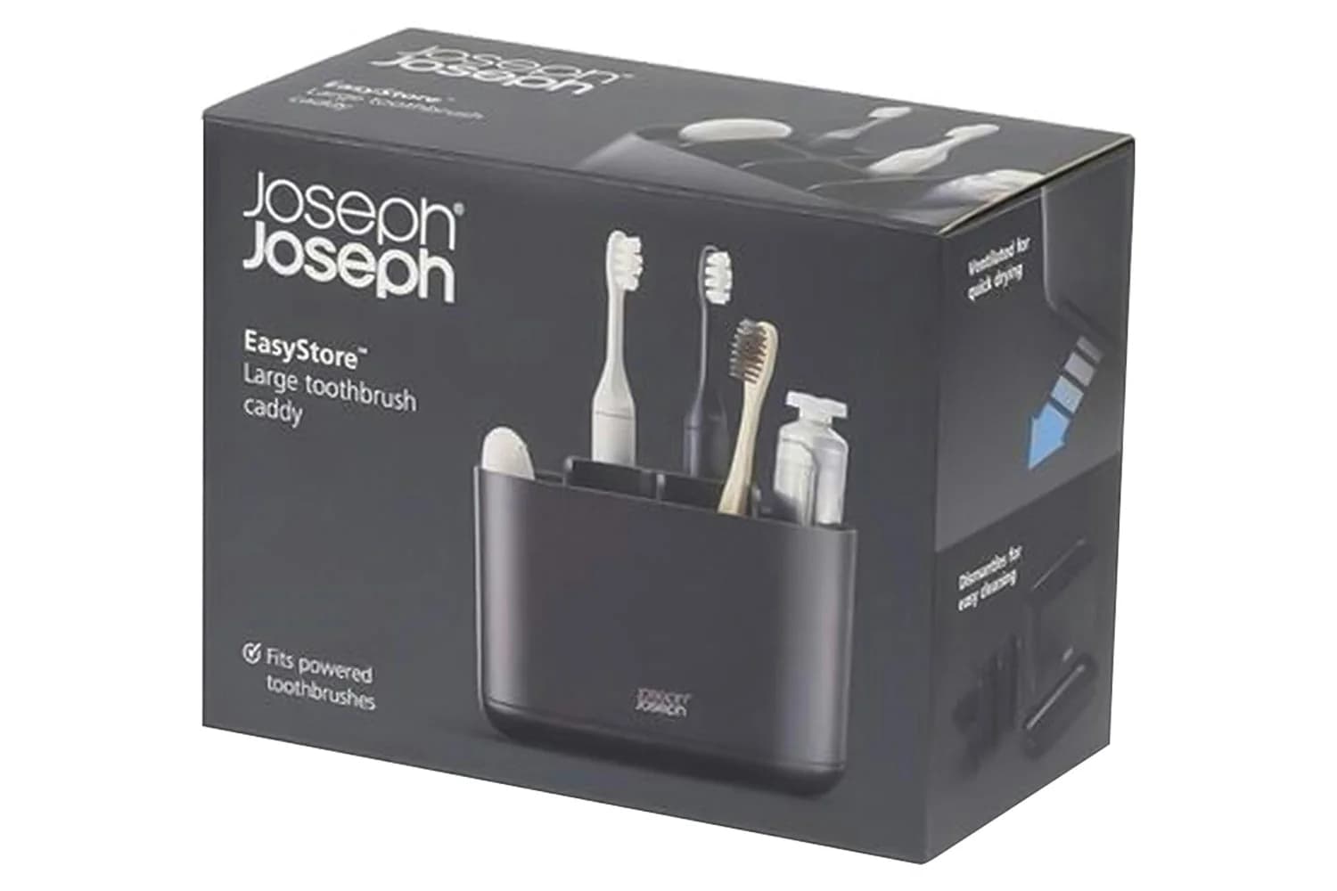 Joseph Joseph | Large Toothbrush Caddy | Black