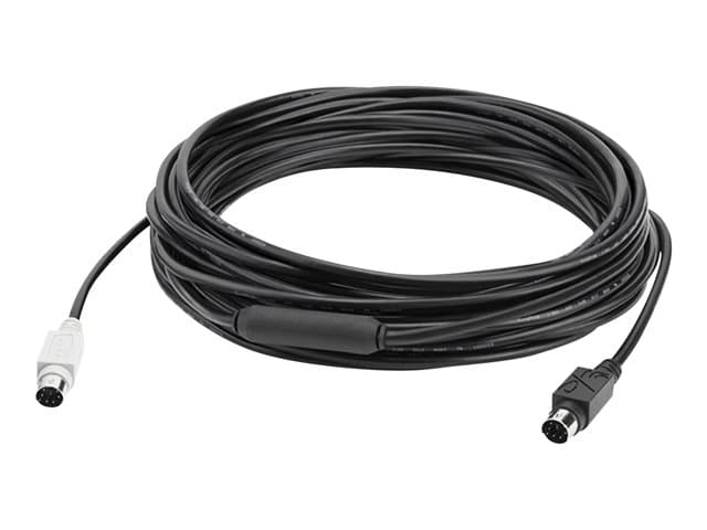 LOGITECH - Easily customize your conference room set-up with GROUP 10m Extended Cable, a DIN cable that replaces the 5-meter cable included with Logitech GROUP. The GROUP 10m Extended Cable increases the distance from the hub to the camera or speakerphone with a sin
