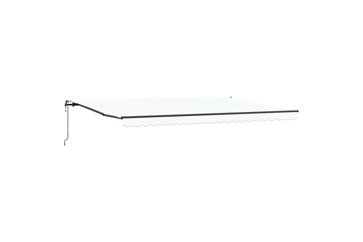 Vidaxl Retractable Awning White 500 X 300 Cm Fabric