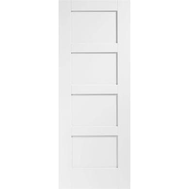 Internal White Primed 4-Panel Shaker FD30 Fire Door - XL Joinery