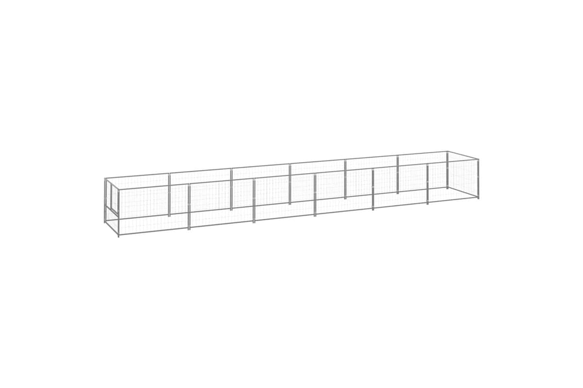 Vidaxl Dog Kennel Silver 6 M Steel