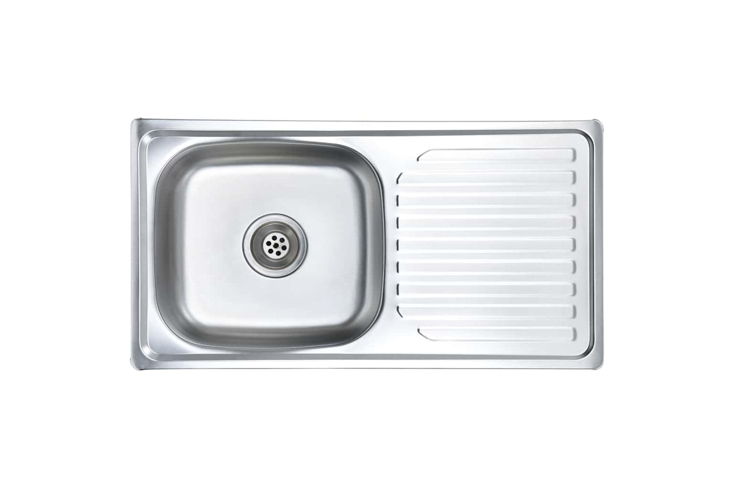 Vidaxl 145073 Kitchen Sink With Strainer And Trap Stainless Steel