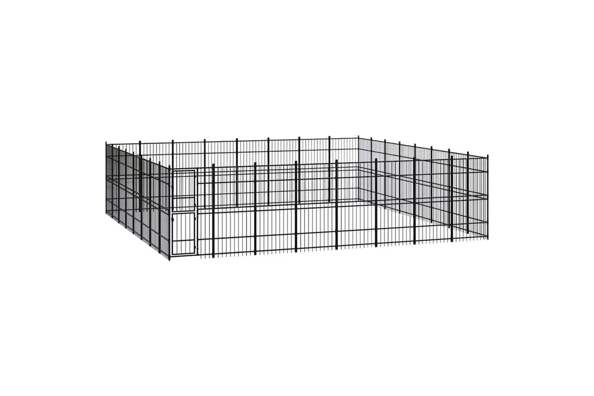 Vidaxl 3098004 Outdoor Dog Kennel Steel 58.98 M2