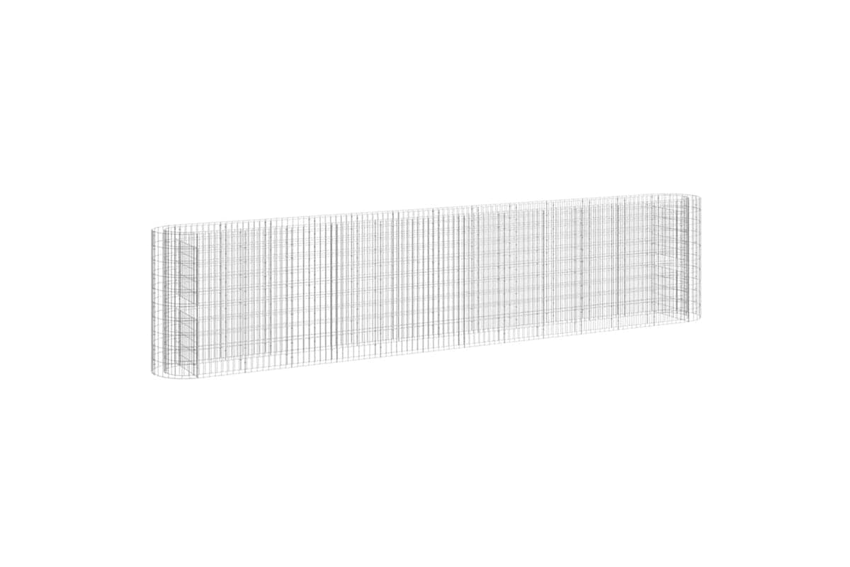vidaXL 152037 Gabion Raised Bed Galvanised Iron 470x50x100cm