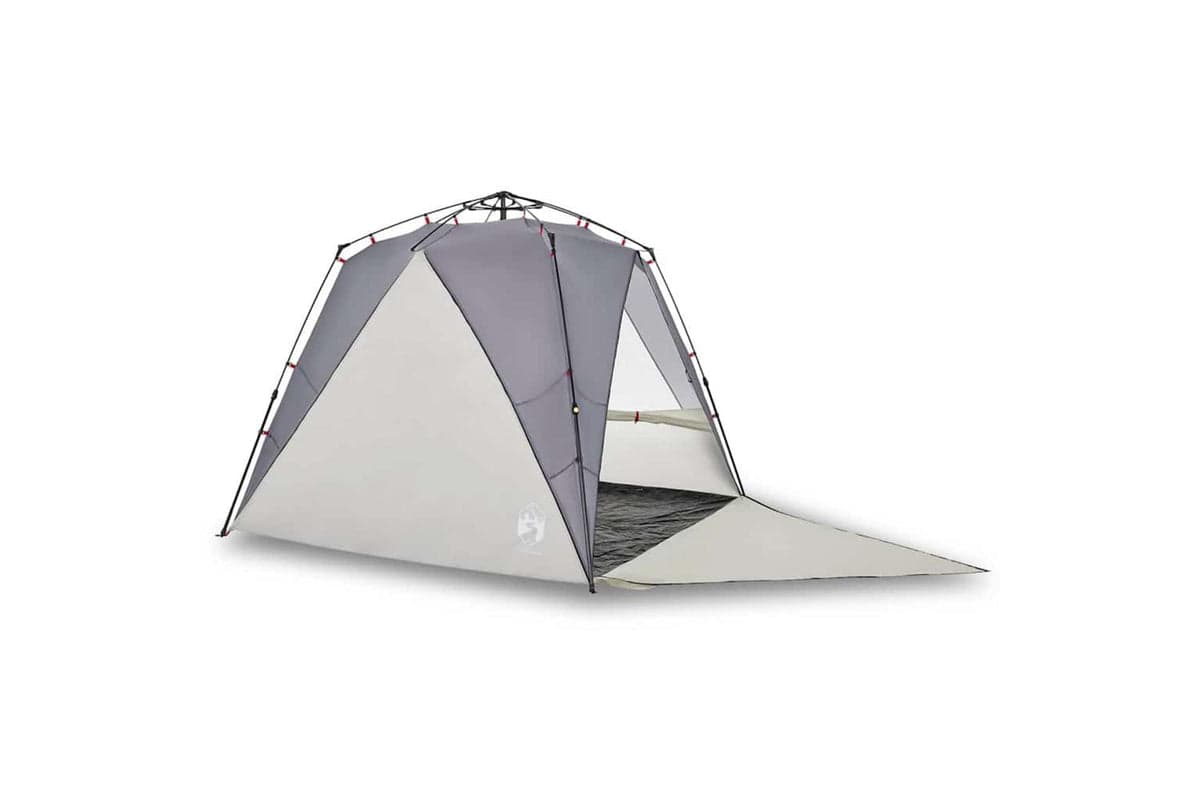 Vidaxl Beach Tent 4-person Grey Quick Release Waterproof