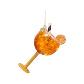 Orange Spritzer Glass Tree Decoration 11cm