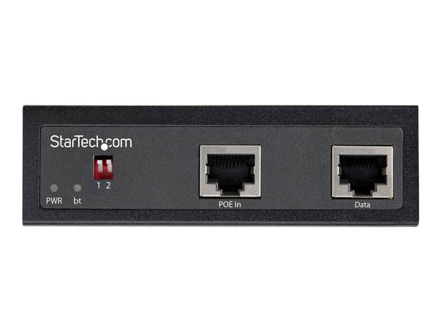 STARTECH.COM - StarTech Industrial Gigabit PoE Splitter, 90W High Speed Power over Ethernet PoE+++ Splitter, 12-48V DC Splitter 802.3bt, LAN/RJ45 Ultra PoE to DC Adapter, -40C to +75C, High Power - Gigabit PoE Splitter (POESLT1G48V) - PoE splitter - 90 Watt
