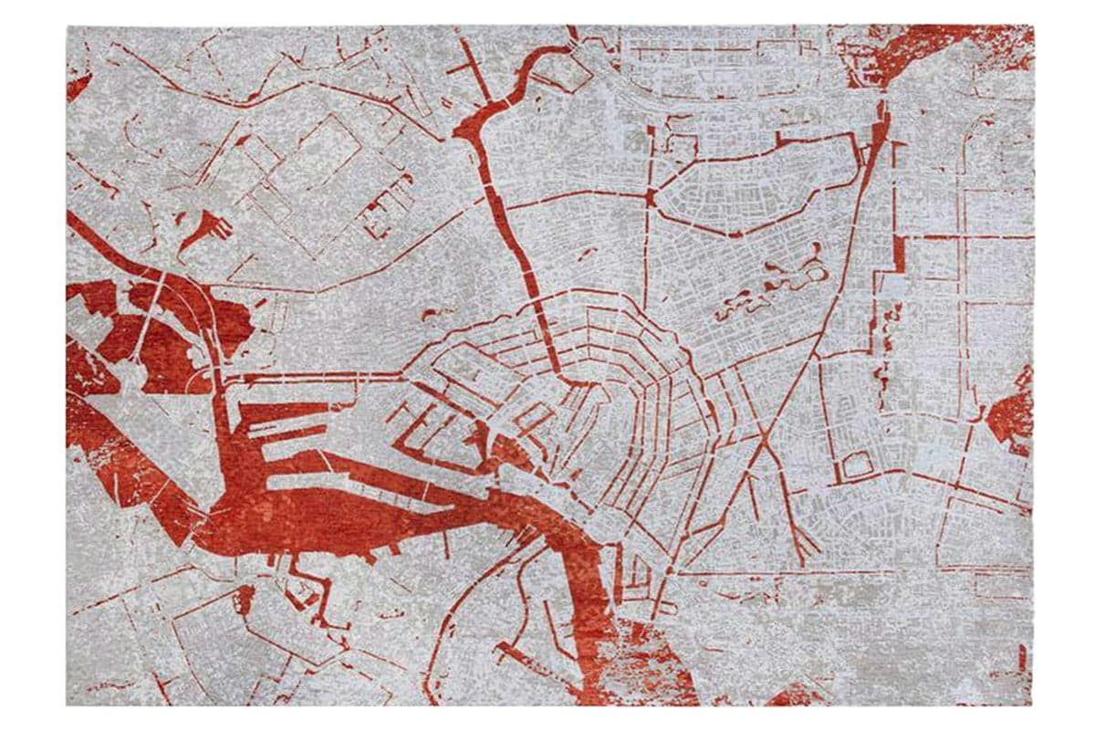 Louis De Poortere | Amsterdam Indoor Eco | Red/Grey | 100 x 140 cm