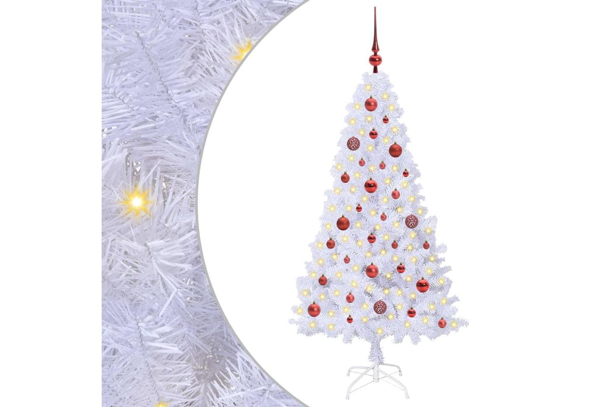 Vidaxl Artificial Christmas Tree White 150 Cm Pvc And Steel