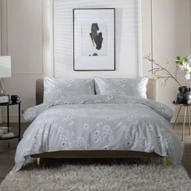 Petite Fleure Duvet Set Grey