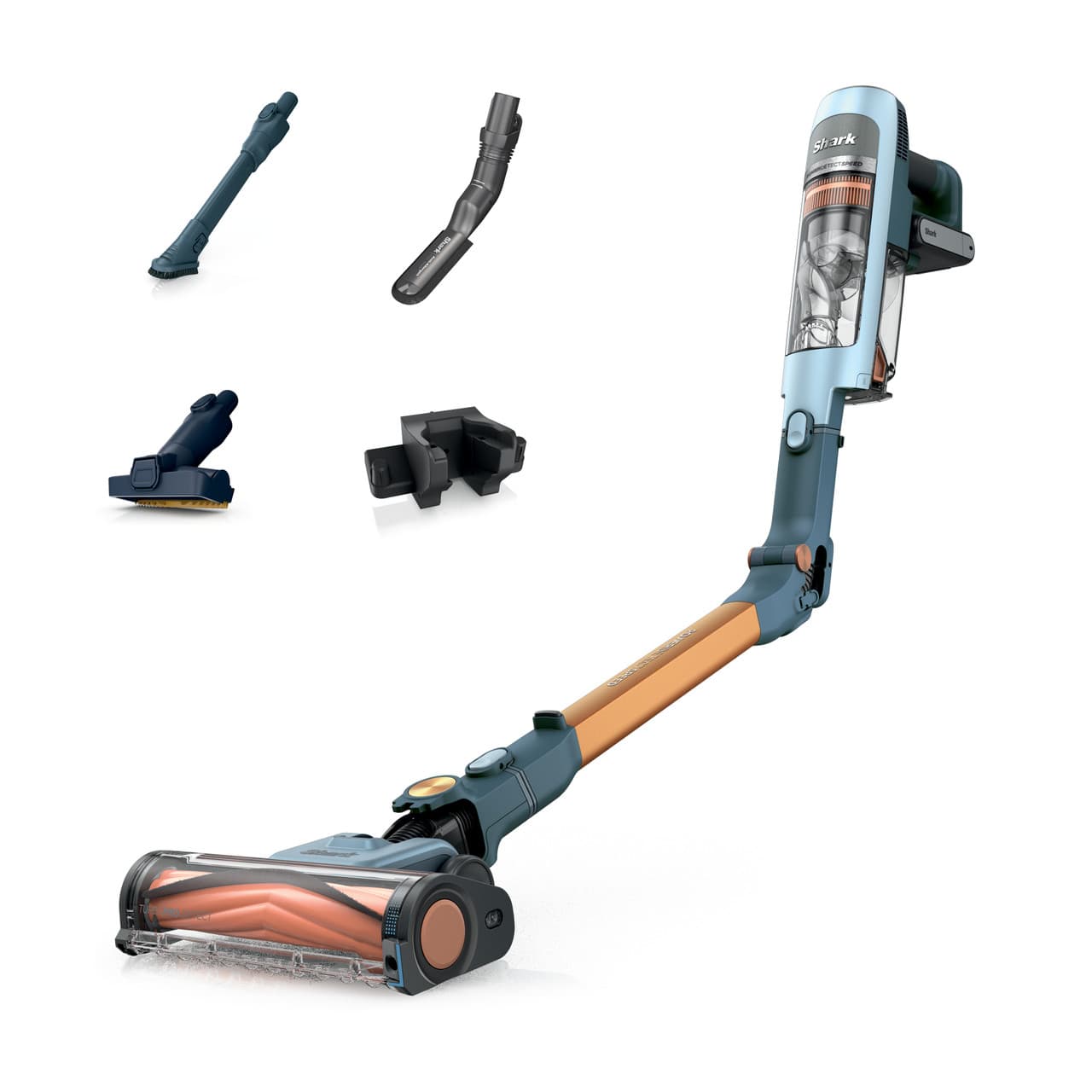 Shark, IA1241UKTDB, Phoenix Cordless Vacuum, Ice Blue/Camel
