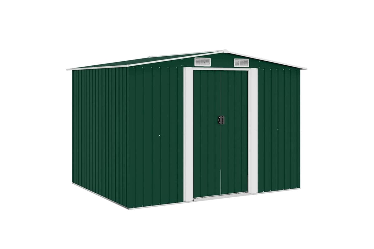 vidaXL 42910 Garden Storage Shed Green Metal 257x205x178cm